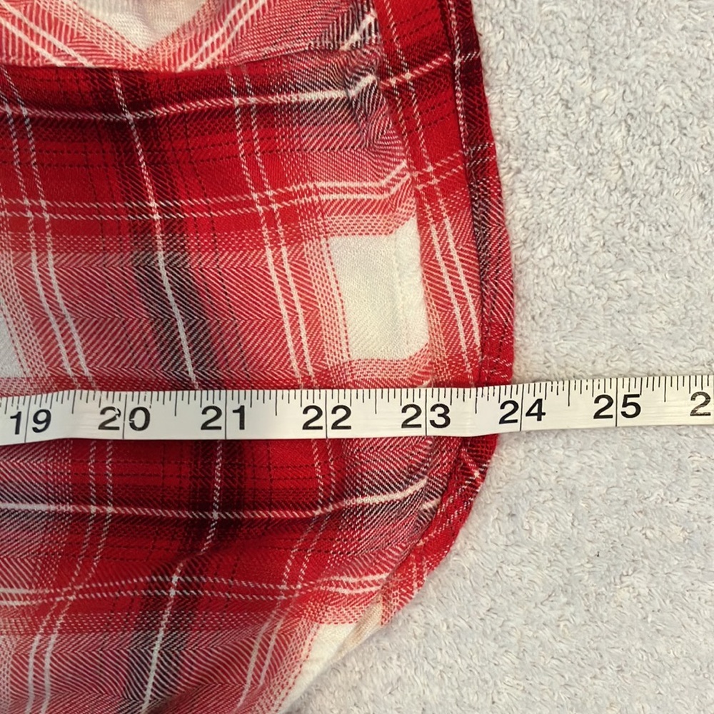 Rails Red And White Plaid Button Down - image 7